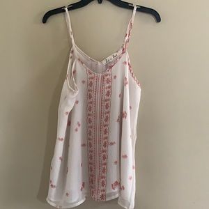 Penelope Project White and Pink tank top